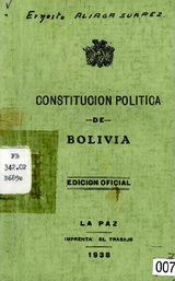 Constitución Política De Bolivia.